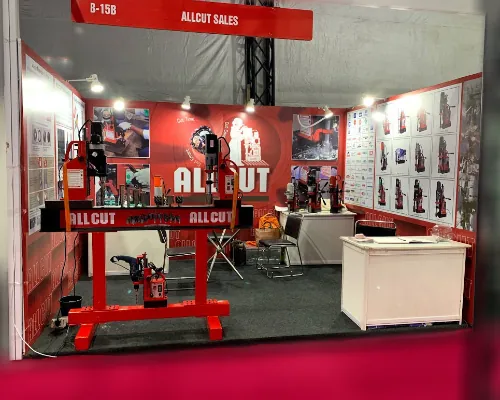 ALLCUT stand at an industrial exhibition